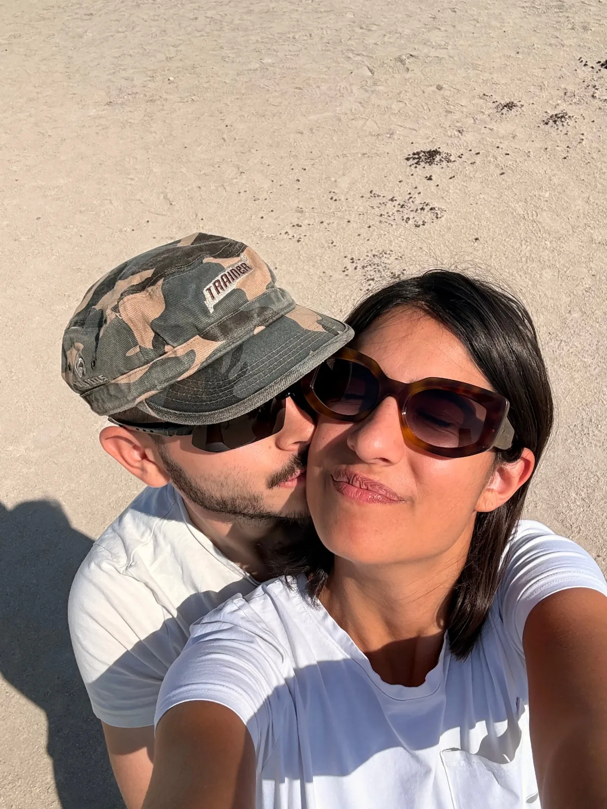 Aniello e Benedetta in un momento di viaggio in Africa australe
